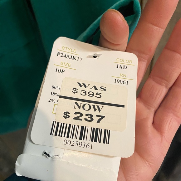 Don Caster Kelly green velvet blazer 10P - Picture 4 of 10